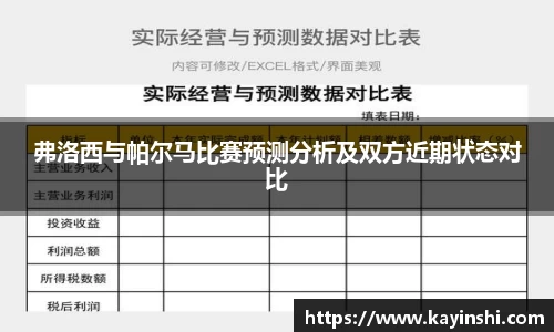 弗洛西与帕尔马比赛预测分析及双方近期状态对比